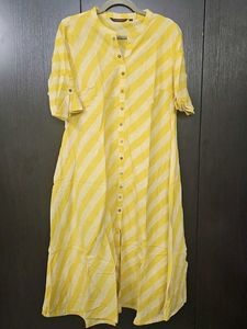 Yellow Striped Kurta