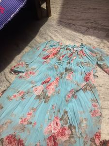 Floral Chiffon Off-Shoulder Dress