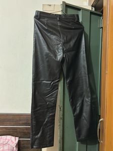 Black Faux Leather Pants