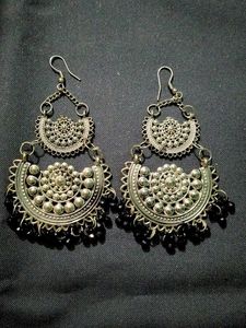 Combo Silver Tone Statement Earrings