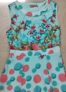 Floral &amp; Polka Dot Maxi Dress