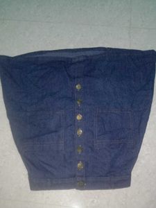 Women Denim Dark Blue Skirts