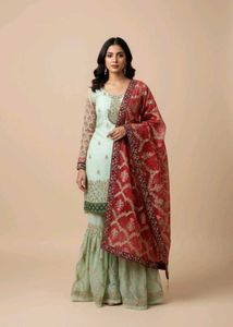 Mint Green Gharara Suit