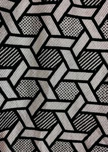 Black Geometric Velvet Jodhpuri