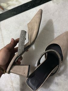 Elegant Rhinestone Mules