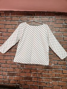 Black And White Polka Dots Top