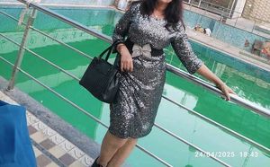 Shimmer Sheath Dress (Belt Not Included)