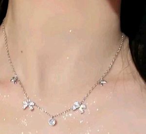 Cute Bowknot Chain Necklace Anti tarnish