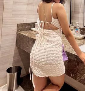 White Cut Out Backless Dress