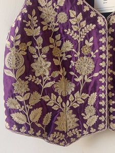 Embroidered Purple Waistcoat
