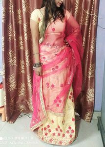 Lehnga Set With Pink Duppata