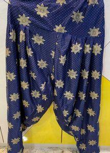 Orange &amp; Blue Salwar Suit