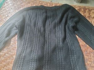 Black Braid Like Cardigan