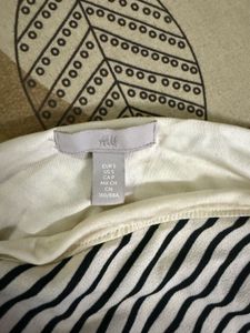 H&amp;M Black/cream stripe spaghetti strap top