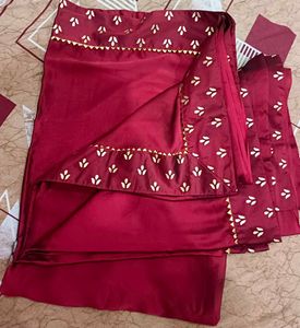 beautiful silk saree with blouse piece