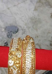 Gold &amp; Crystal Bangle Set