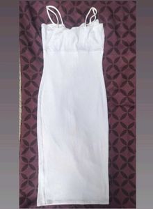 White Cutout Midi Dress