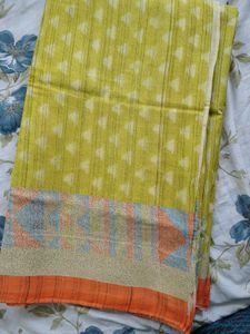 Light Green Cotton Saree