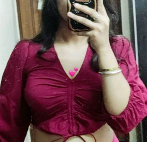 Maroon Crop Top