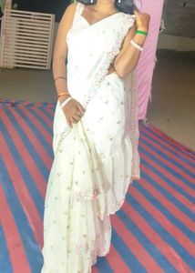 Elegant white Saree