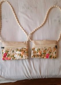 Floral Embroidered Mini Bag Set