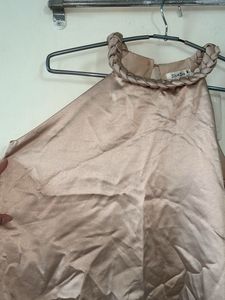 Satin Braided Halter Top