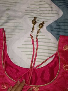 Pink &amp; Gold Polka Dot Blouse