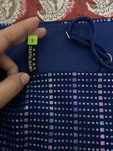 Sparkly Blue Crop Top