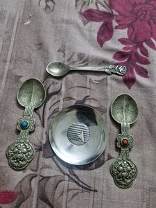 Vintage Spoon & Plate Set