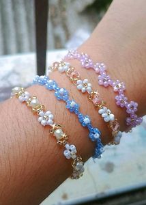 Flower Beaded Bracelets