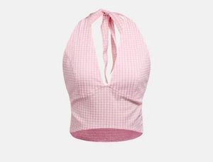 Gingham halter top