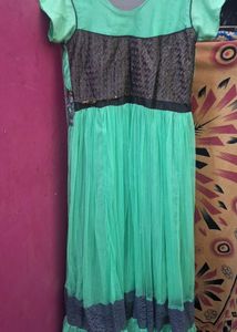 Long Frock With Churidar Salwar