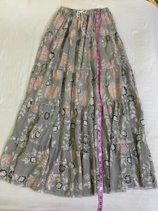 Floral Tiered Maxi Skirt Waist 28-32