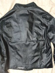 Black Faux Leather Moto Jacket