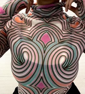 AFRM Zadie Turtleneck Mesh Top