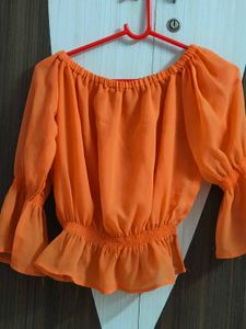 Fancy PEACH COLOUR TOP