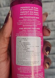 Perfect In Pink Bath &amp; Body Works Mist