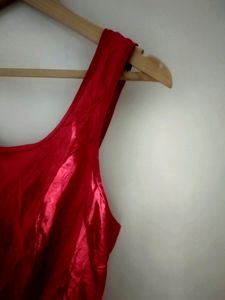Red Satin Mini Dress