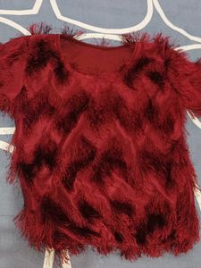 Maroon Crop Top