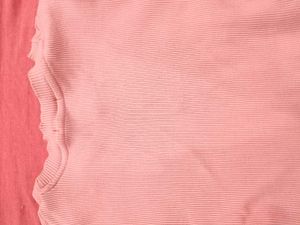 Pink Ribbed Lettuce Edge Top