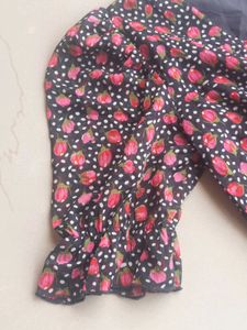 Black Bodycon Floral Mini Dress