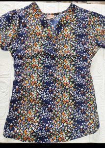 Floral Short Kurti Top