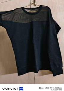 Forever 21 Black Mesh Top