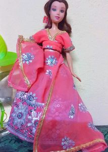 Barbie ♥️ Cute Peach Colour Lehanga
