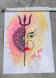Durga Maa Painting With Mandala