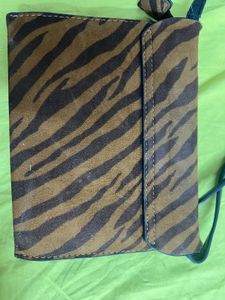 Zebra Print Crossbody Bag