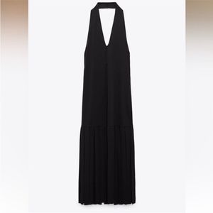 Zara Limited Edisn Fringe Style Halter MIDI Dress