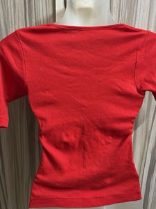 Red Fitted  T-Shirt