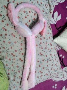 Bunny Ears Headband - Pink earmuffs
