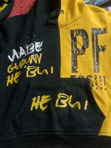 Two-Tone Graphic Hoodie